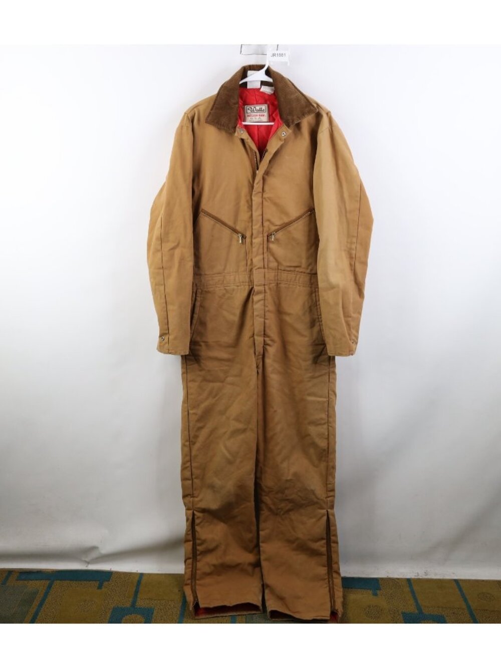 Vtg 80s Walls Blizzard Pruf Mens Large Tall Quilted Canvas Coveralls Bibs USA